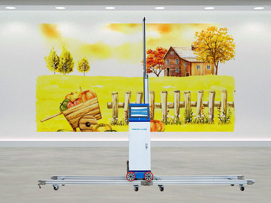 Настенный принтер с двойной головкой, 64㎡/ч, высокоскоростная настенная печатная машина для росписи и украшения